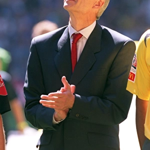 Arsene Wenger the Arsenal Manager. Arsenal 1: 2 Chelsea. FA Community Shield