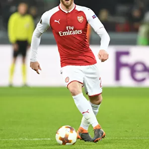 Calum Chambers in Action: Arsenal vs. CSKA Moscow, UEFA Europa League Quarterfinals, Moscow, 2018