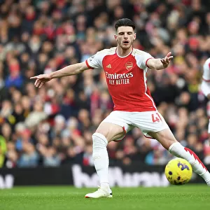 Declan Rice in Command: Arsenal vs. Crystal Palace at Emirates Stadium (Premier League 2023-24)