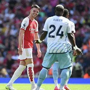 Declan Rice's Emotional Moment: Arsenal's Premier League Opener vs. Nottingham Forest, 2023-24