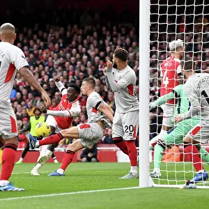 Eddie Nketiah Scores His Second Goal: Arsenal's Victory Against Sheffield United (2023-24 Premier League)