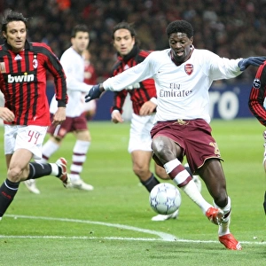 Emmanuel Adebayor (Arsenal) Andrea Pirlo and Massimo Oddo (AC Milan)