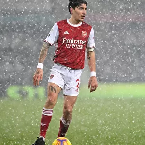 Hector Bellerin in Action: Arsenal vs. West Bromwich Albion, Premier League 2020-21