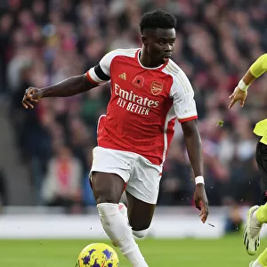 Saka in Action: Arsenal's Star Performer vs. Burnley (2023-24)