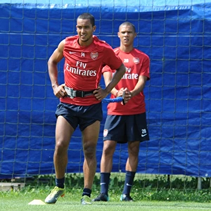 Theo Walcott and Kieran Gibbs (Arsenal). Arsenal Training Camp, Bad Waltersdorf