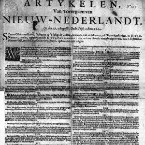 The Articles of Capitulation on the Reduction of New Netherland These Articles following