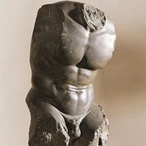 Basalt male torso