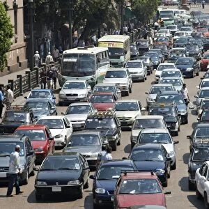 Egypt, Cairo, traffic jam
