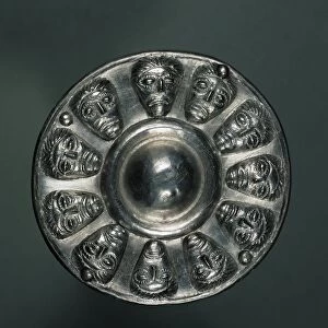 Embossed silver phalera, part of equestrian gear, from Manerbio (Lombardy region, Italy)