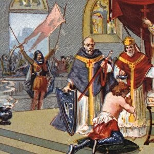 Establishment of the Normans in France. Baptism of Rollo at Rouen in 911. Rollo (c870-c932