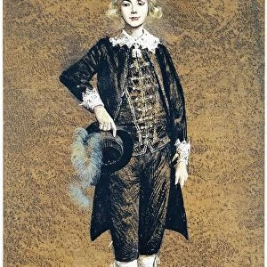 France, Paris, costume sketch for Cherubino for performance The Marriage of Figaro or The Day of Madness