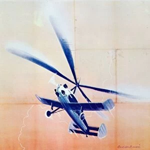 French poster for the Autogiro, the invention of the Spanish engineer Juan de la Cievra (1895-1936)