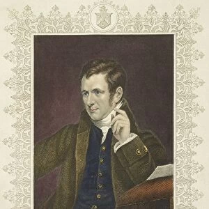 Humphry Davy (1778-1829) Hand-coloured engraving after portrait by James Lonsdale