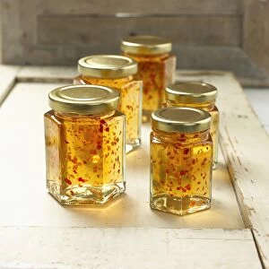 Jars of chilli jelly