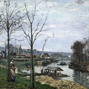 Le Lavoir, Port Marly, Pontoise 1872 (The Wash-House, Pontoise): Camille Pissarro