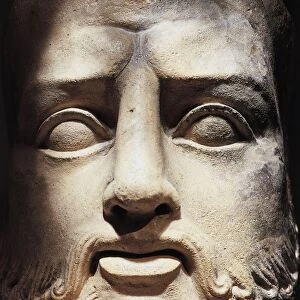 Mask of barbarian divinity, from Cagliari, Sardinia region, Italy