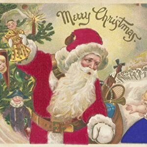 Merry Christmas Postcard. ca. 1880-1900, Merry Christmas Postcard