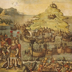Painting of The Battle of Milazzo (260 B. C. )