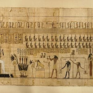 Papyrus from Book of the Dead depicting weighing of souls