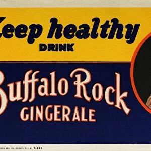 Postcard Advertising Buffalo Rock Ginger Ale. ca. 1929, Keep healthy drink Buffalo Rock gingerale