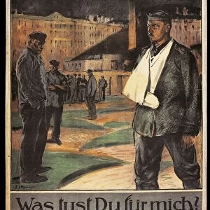 Propaganda poster from World War I by W. Hammer, 1918