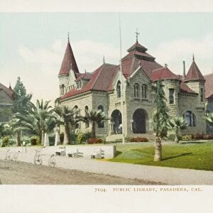 Public Library, Pasadena, Cal. Postcard. 1903, Public Library, Pasadena, Cal. Postcard