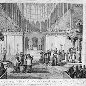 Restablishment of the Roman Catholic church in France, April 1802. French clergy