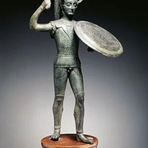 Small bronze votive statue representing a warrior (or perhaps Mars)