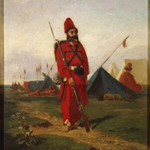 Soldier of army of General Justo Jose Urquiza by Leon Palliere (1823-1887), Painting