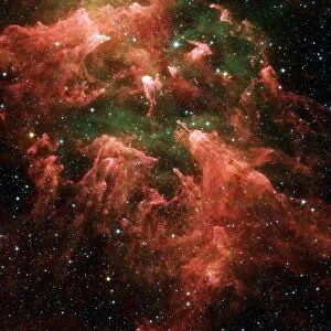 Spitzer Space Telescope false-colour image of South Pillar region of tsar-forming