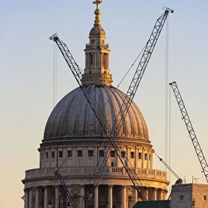 St Pauls Cathedral and a skyline of cranes 3