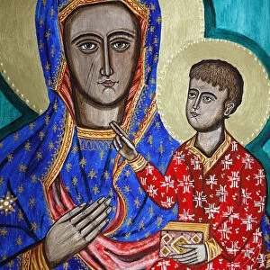 Virgin and child painting
