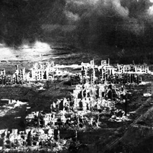 World war 2, battle of stalingrad, center of stalingrad showing widespread devastation, feb, 2, 1943