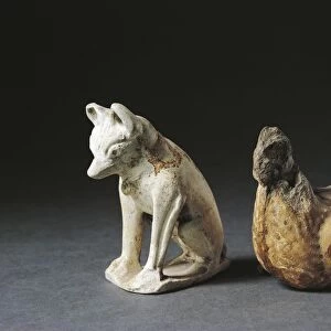 Zoomorphic figures from a funerary set, terracotta