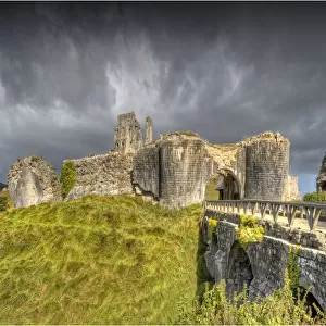 Approaching storm at Corfe Castle, Dorset England
