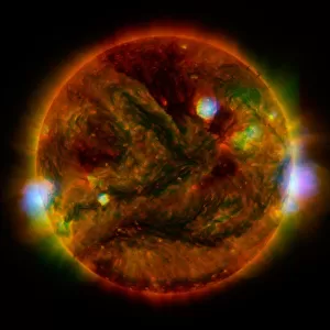 Flaring, active regions of our sun