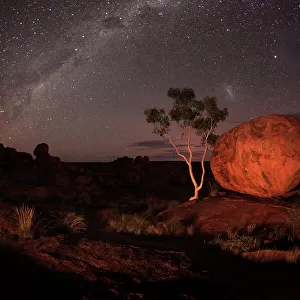Milky Way over the Karlu Karlu / Devils Marbles Conservation Reserve. Northern Territory. Australia