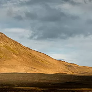 Panoramic views over iceland scenic mountains with dramatic light