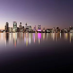 Perth city at dusk