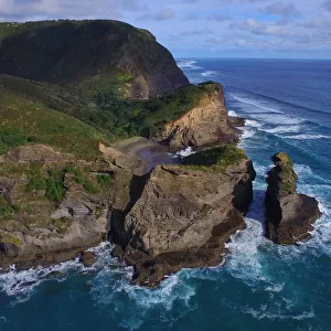 Rock Formation in Piha Beach, North Island, New Zealand