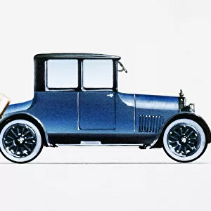 1918, 20th Century, American Culture, Blue, Cadillac, Car, Collectors Car, Full Length