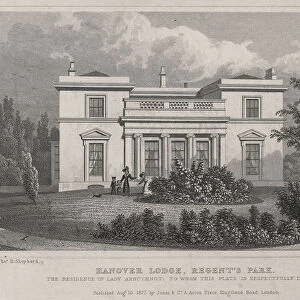 Antique Engraving of a Lodge in Regents Park
