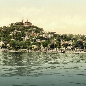 Blankenese with the Sullberg, Hamburg, Germany, Historic, Photochrome print from the 1890s
