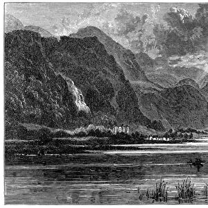 Borrowdale Valley and Derwentwater Lake in the Lake District, England - 19th Century