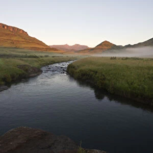 catchment, cobham nature reserve, color image, dawn, day, drakensberg, flowing water