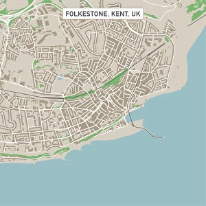 Folkestone Kent UK City Street Map