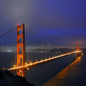 Golden Gate Bridge at dusk, San Francisco, California, United States