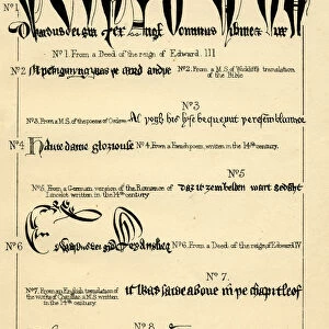 Palaeography handwriting from 14th to 15th century