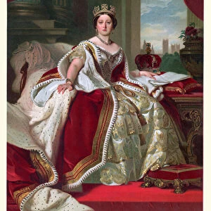 Queen Victoria in her robes of State