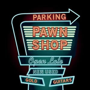 Retro Pawn shop neon sign